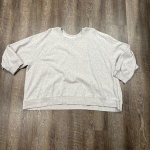 Plus size crop gray sweatshirt old navy
